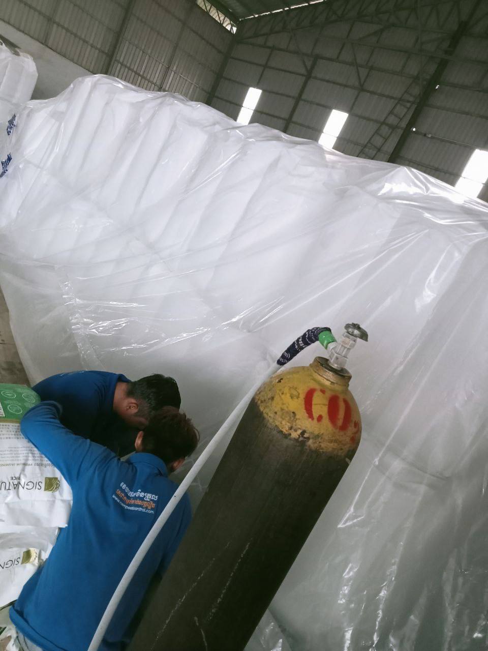 Organic Rice Loading with Quality Check and CO₂ Treatment – Puzzle Solution