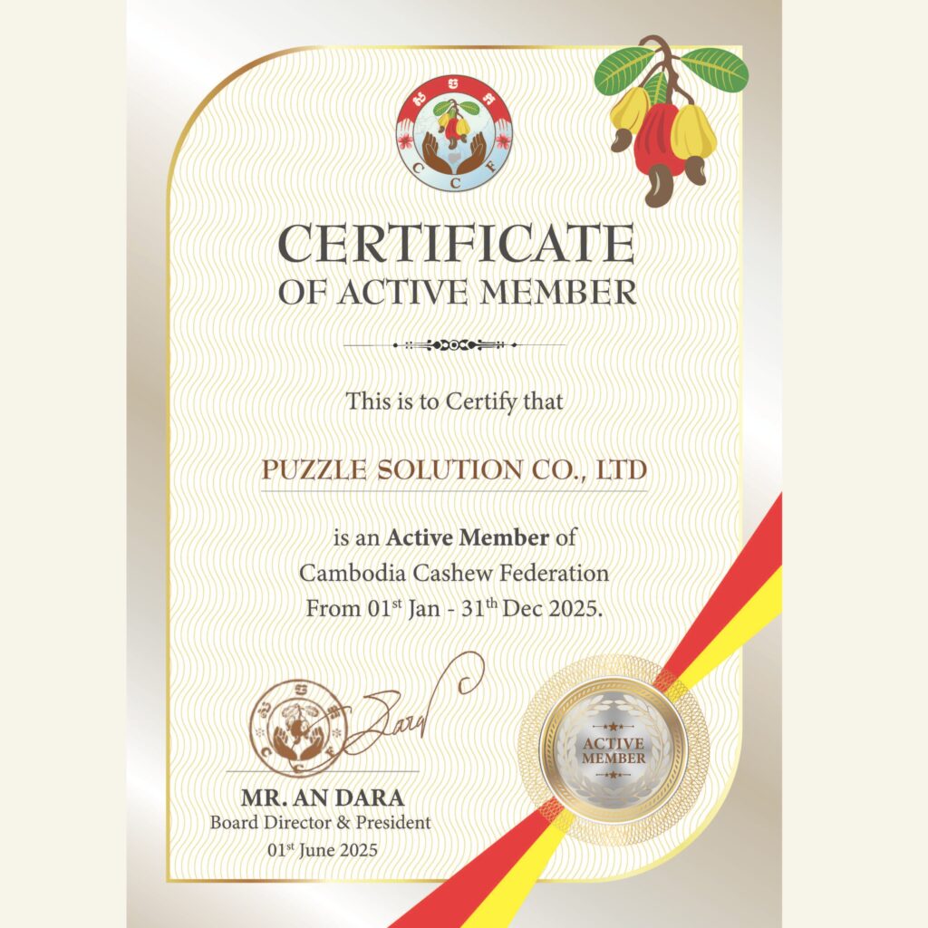 Active Member of Cambodia Cashew Federation